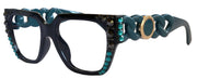 Belleville, Bling Line Bifocal OR Non-Bifocal Reading Sunglasses, Women Readers, W European crystals, Square optical Frames