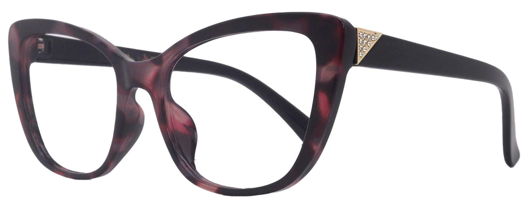 Parisian Fashion High End Bifocal or Non-Bifocal Black W Pink Reading Glasses Cat-Eye Chic, Inspired by NY Fifth Avenue
