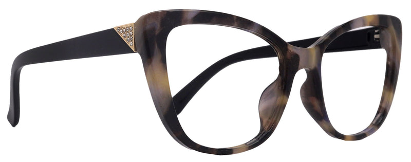 Parisian Fashion High End Bifocal or Non-Bifocal Black W Brown, purple Reading Glasses Cat-Eye Chic, Inspired by NY Fifth Avenue