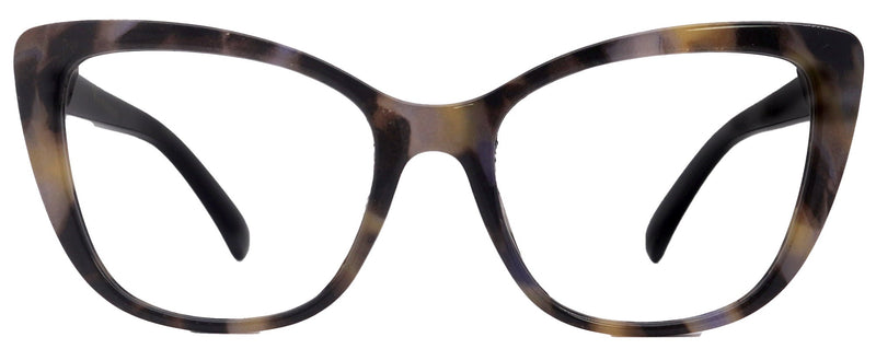Parisian Fashion High End Bifocal or Non-Bifocal Black W Brown, purple Reading Glasses Cat-Eye Chic, Inspired by NY Fifth Avenue