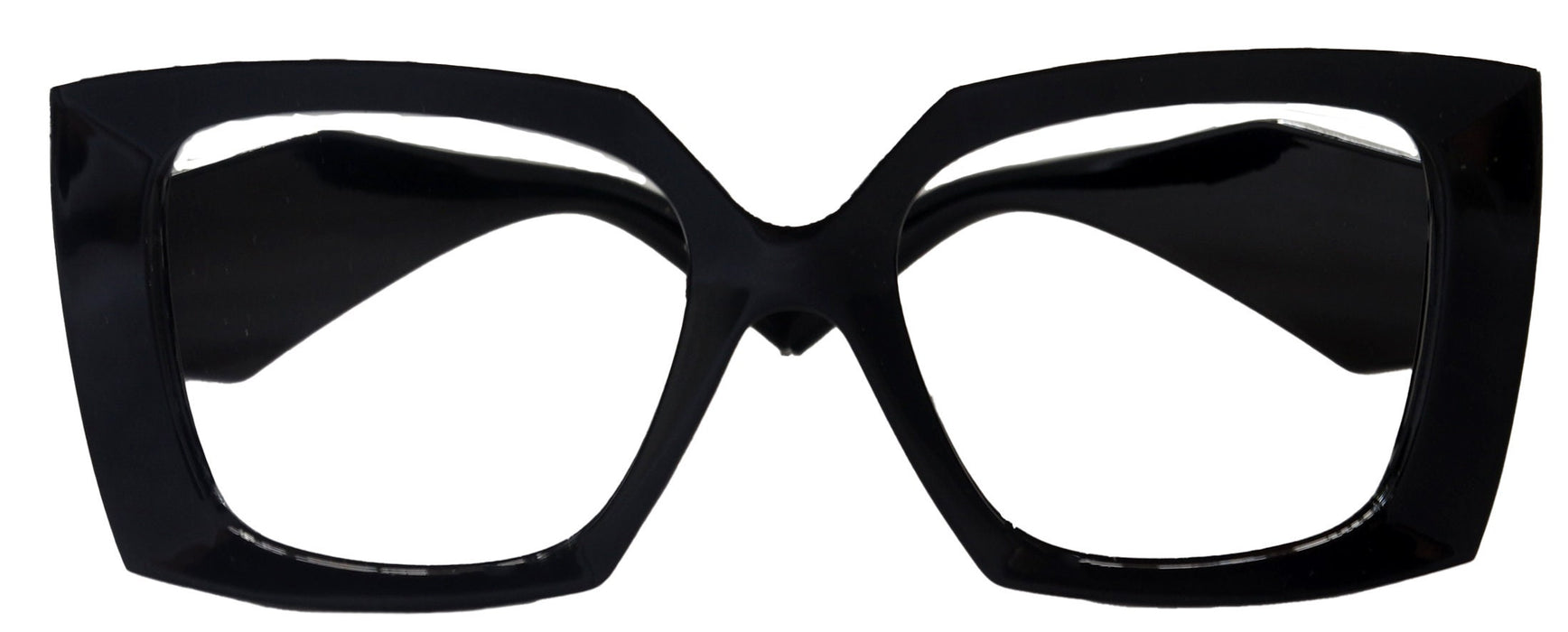 Penelope Black Large Oversized Reading Glasses, Women Readers, High End Reading Magnifying eyeglasses, Big Square optical Frames