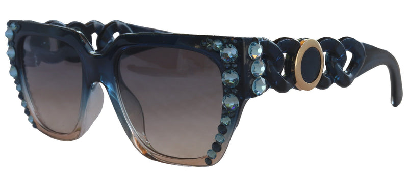 Belleville, BLING Line Bifocal (Clear On Top) Reading Sunglasses for Women OR Non-Bifocal Readers Sunglasses (Aquamarine w Montana) NY Fifth Avenue