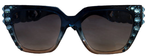 Belleville, BLING Line Bifocal (Clear On Top) Reading Sunglasses for Women OR Non-Bifocal Readers Sunglasses (Aquamarine w Montana) NY Fifth Avenue