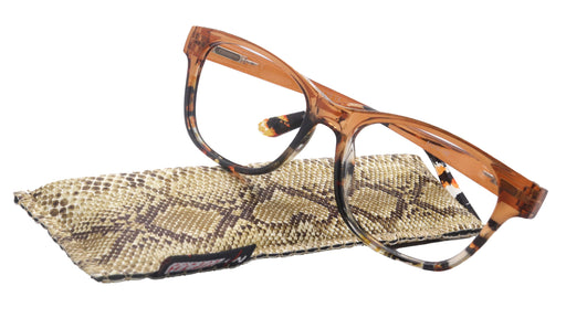 Dominique (Premium) Women Reading Glasses, High End Reader, Magnifying, Wayfarer Style (Green Tortoise Brown) Optical Frame. NY Fifth Avenue