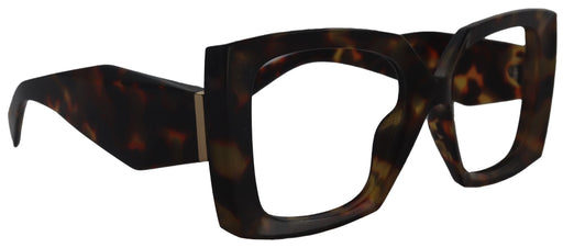 Penelope Oversized Tortoiseshell Reading Glasses – Large Square Women’s Readers, High-End Magnifying Eyeglasses