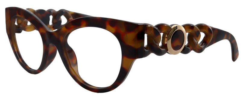 Athena's Fashion High-End Line Bifocal OR Non-Bifocal Black W brown Tortoiseshell Reading Glasses Round Chic, Inspired by NY Fifth Avenue