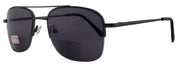 Benjamin, High-End Line Bifocal (Clear On Top) Sun Readers Unixes Readers Sunglasses (Black) Metal, NY Fifth Avenue