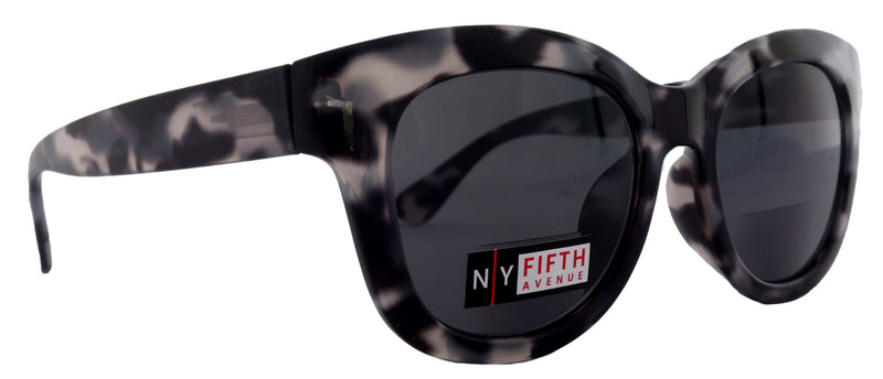 Greenville, High-End Line Bifocal (Clear On Top) Reading Sunglasses for Women OR Non-Bifocal Readers Sunglasses (Bk Tortoiseshell) NY Fifth Avenue