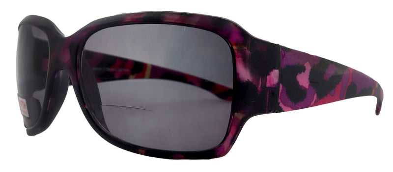 Lourdes, High-End Line Bifocal (Clear On Top) Reading Sunglasses for Women Readers Sunglasses ( Purple, Pink with black) NY Fifth Avenue