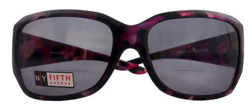 Lourdes, High-End Line Bifocal (Clear On Top) Reading Sunglasses for Women Readers Sunglasses ( Purple, Pink with black) NY Fifth Avenue