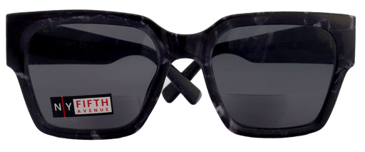 Minerva, High-End Line Bifocal (Clear On Top) Reading Sunglasses for Women OR Non-Bifocal Readers Sunglasses (Black Marble) NY Fifth Avenue