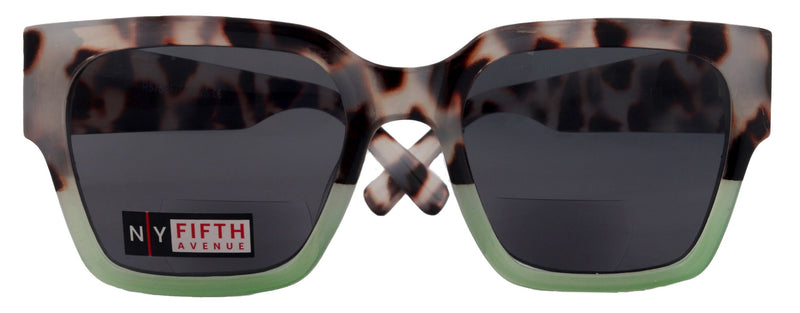 Minerva, High-End Line Bifocal (Clear On Top) Reading Sunglasses for Women OR Non-Bifocal Readers Sunglasses (Tortoiseshell Green) NY Fifth Avenue