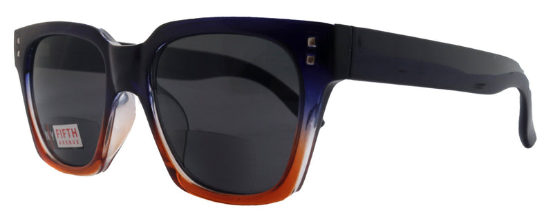 Ravello, High-End Line Bifocal (Clear On Top) Reading Sunglasses for Women OR Non-Bifocal Readers Sunglasses (Bk with BL N Orange) NY Fifth Avenue