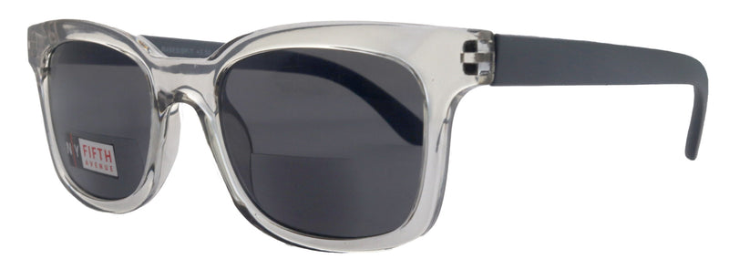 Mars, High-End Line Bifocal (Clear On Top) Reading Sunglasses Unixes OR Non-Bifocal Readers Sunglasses (Transparent Grey) NY Fifth Avenue