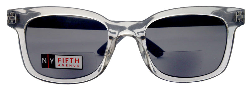 Mars, High-End Line Bifocal (Clear On Top) Reading Sunglasses Unixes OR Non-Bifocal Readers Sunglasses (Transparent Grey) NY Fifth Avenue