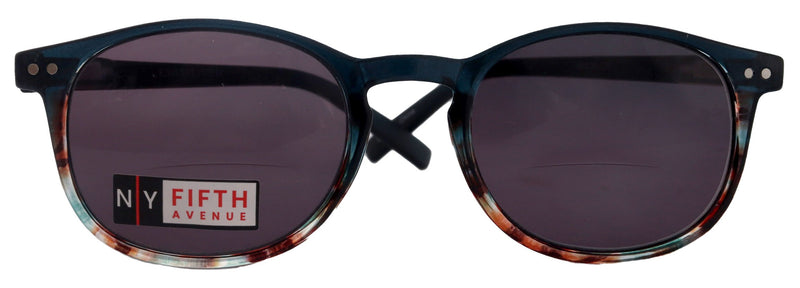 Ravenna, High-End Line Bifocal (Clear On Top) Reading Sunglasses for Women OR Non-Bifocal Readers Sunglasses (Blue ) NY Fifth Avenue