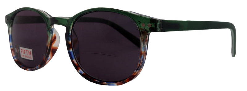 Ravenna, High-End Line Bifocal (Clear On Top) Reading Sunglasses for Women OR Non-Bifocal Readers Sunglasses (Green ) NY Fifth Avenue