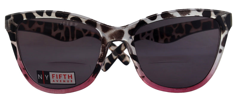 Eleanor, High-End Line Bifocal (Clear On Top) Reading Sunglasses for Women OR Non-Bifocal Readers Sunglasses (Rose N Black) NY Fifth Avenue