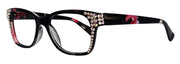 Azul, (Bling) Reading Glasses 4 Women W (Clear)Genuine European Crystals. (Black) NY Fifth Avenue (Wide frame)