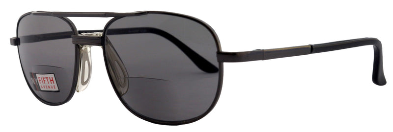 Jackson, High-End Men's Line Bifocal Reading Sunglasses in Black by NY Fifth Avenue"