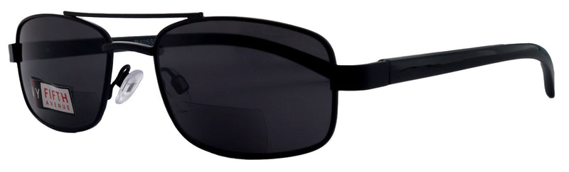 Durango, High-End Men's Line Bifocal Sunglasses Reader in Black by NY Fifth Avenue"