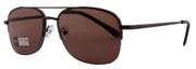 Benjamin, High-End Reading Sunglasses Unixes Non-Bifocal Readers Sunglasses (Brown) Metal, NY Fifth Avenue