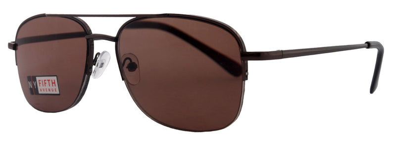 Benjamin, High-End Reading Sunglasses Unixes Non-Bifocal Readers Sunglasses (Brown) Metal, NY Fifth Avenue