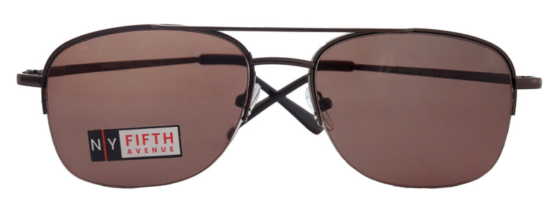 Benjamin, High-End Reading Sunglasses Unixes Non-Bifocal Readers Sunglasses (Brown) Metal, NY Fifth Avenue