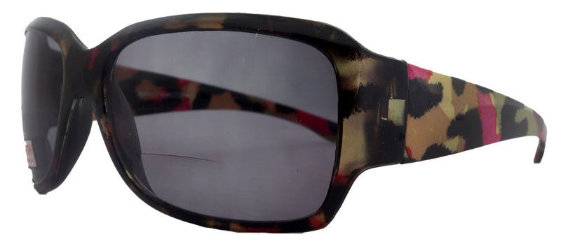 Lourdes, High-End Line Bifocal (Clear On Top) Reading Sunglasses for Women Readers Sunglasses ( Green with black n Yellow) NY Fifth Avenue