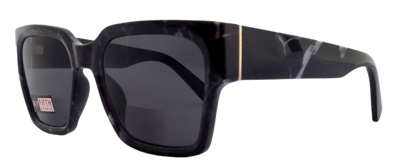 Minerva, High-End Line Bifocal (Clear On Top) Reading Sunglasses for Women OR Non-Bifocal Readers Sunglasses (Black Marble) NY Fifth Avenue