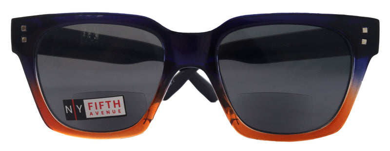 Ravello, High-End Line Bifocal (Clear On Top) Reading Sunglasses for Women OR Non-Bifocal Readers Sunglasses (Bk with BL N Orange) NY Fifth Avenue