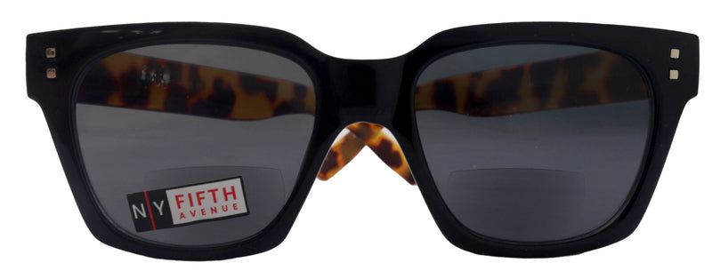 Ravello, High-End Line Bifocal (Clear On Top) Reading Sunglasses for Women OR Non-Bifocal Readers Sunglasses (Black Tortoiseshell ) NY Fifth Avenue