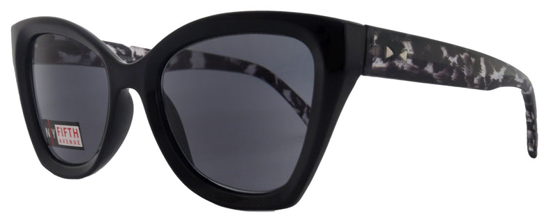 Rhodes, High-End Line Bifocal (Clear On Top) Reading Sunglasses for Women OR Non-Bifocal Readers Sunglasses (Black Tortoiseshell) NY Fifth Avenue