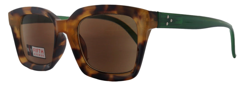 Marseille, High-End v for Women Readers Sunglasses (Green Tortoiseshell) NY Fifth Avenue