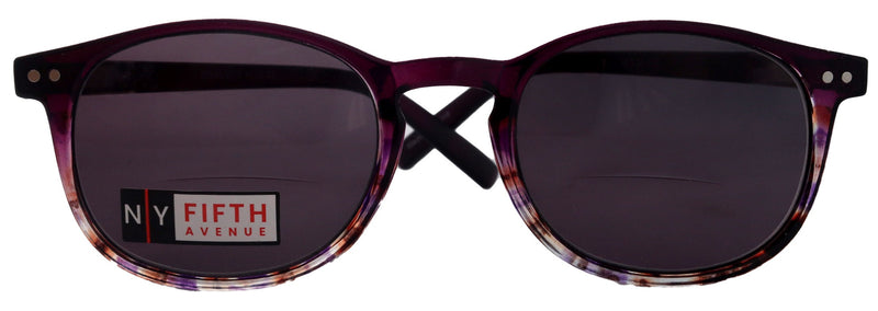 Ravenna, High-End Line Bifocal (Clear On Top) Reading Sunglasses for Women OR Non-Bifocal Readers Sunglasses (Purple ) NY Fifth Avenue