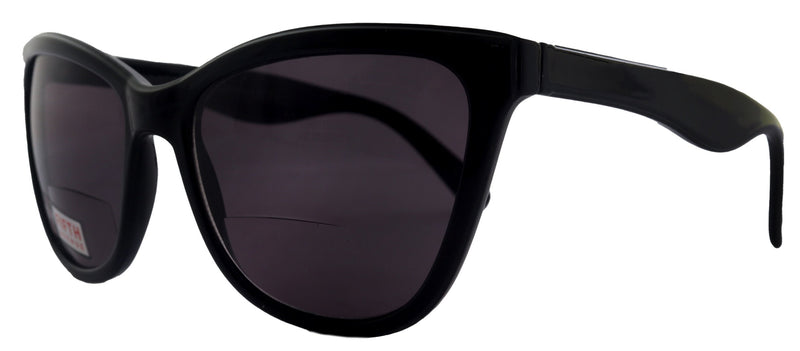 Eleanor, High-End Line Bifocal (Clear On Top) Reading Sunglasses for Women OR Non-Bifocal Readers Sunglasses (Black) NY Fifth Avenue