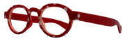 Dotty Chic, Round Reading Glasses for Women (Red) frame with playful polka-dot pattern: +1.25 +4 NY Fifth Avenue