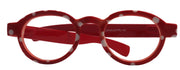 Dotty Chic, Round Reading Glasses for Women (Red) frame with playful polka-dot pattern: +1.25 +4 NY Fifth Avenue