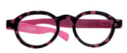 Dotty Chic, Round Reading Glasses for Women (Pink) frames with playful polka-dot pattern: +1.25 +3 NY Fifth Avenue