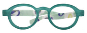 Carnival, Round Reading Glasses for Women (Green) frames with colorful pattern: +1.25 +3 NY Fifth Avenue