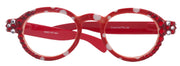 Dotty Chic, Bling Round Reading Glasses for Women Red frames with polka-dot pattern Genuine European Crystals +1.25 +3 NY Fifth Avenue