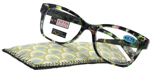 Azul, (Premium) Reading Glasses High-End Reading Glass +1.25 to +4 magnifying Green glasses, Square. optical Frames