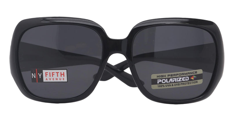 Andalusia, (Polarized) Women Sunglasses, 1.1mm Polarized Grey Lenses, 100% UVA UVB Protection (Black, Square) (Rose Gold) NY Fifth Avenue