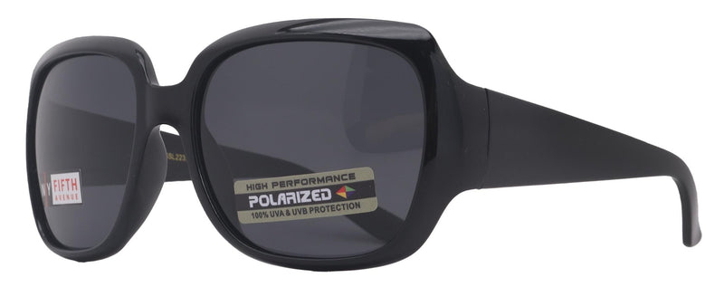 Andalusia, (Polarized) Women Sunglasses, 1.1mm Polarized Grey Lenses, 100% UVA UVB Protection (Black, Square) (Rose Gold) NY Fifth Avenue