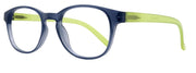 Premium Reading Glasses High End Readers +1.25..+3 Magnifying Glasses, Round Frame. (Transparent Blue, Green) NY Fifth Avenue.
