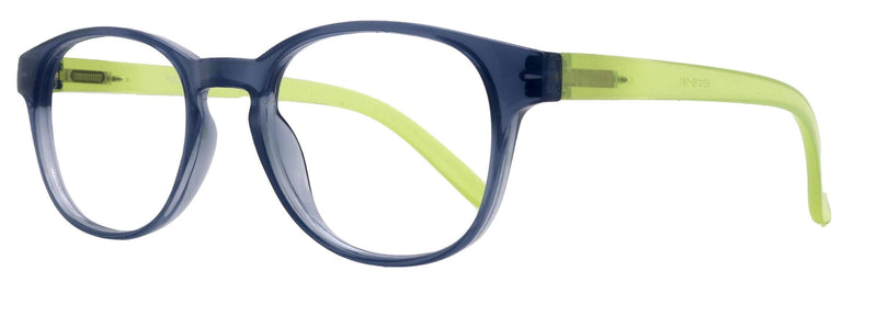 Premium Reading Glasses High End Readers +1.25..+3 Magnifying Glasses, Round Frame. (Transparent Blue, Green) NY Fifth Avenue.