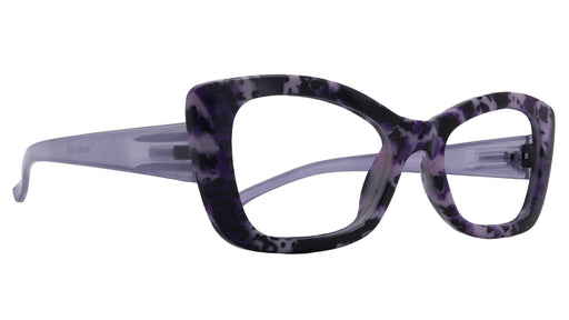 Mystika, (Premium) Reading Glasses, High End Readers +1.25..+3 Magnifying Glasses (Black N Purple) Stripes Cat Eye, NY Fifth Avenue
