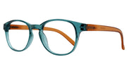 Premium Reading Glasses High End Readers +1.25..+3 Magnifying Glasses, Round Frame. (Transparent Turquoise, Transparent Br) NY Fifth Avenue.