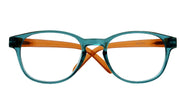 Premium Reading Glasses High End Readers +1.25..+3 Magnifying Glasses, Round Frame. (Transparent Turquoise, Transparent Br) NY Fifth Avenue.