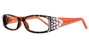 All Favorite, (Bling) Reading Glasses for Women W (Clear) (Brown, Orange) Frame +4 +4.5 +5 +6 NY Fifth Avenue